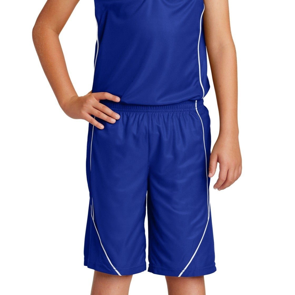 Sport-Tek Youth PosiCharge Mesh Reversible Spliced Short YT565