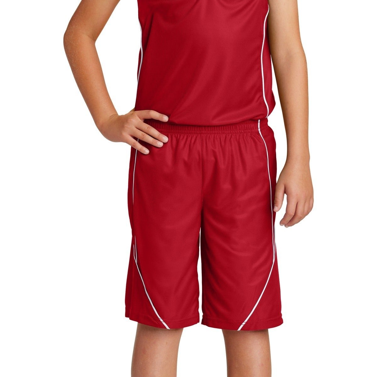 Sport-Tek Youth PosiCharge Mesh Reversible Spliced Short YT565