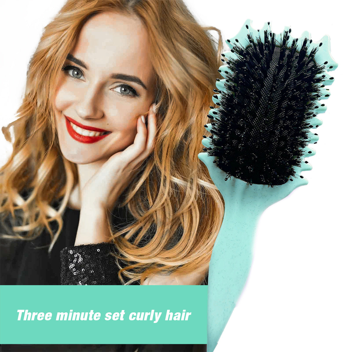 Curl Defining Boar Bristle Brush for Men & Women – Detangling, Shaping, & Reducing Curl