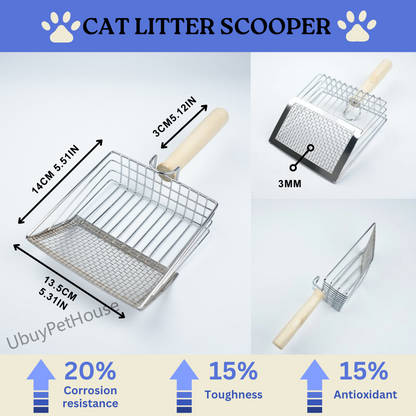 Cat & Dog Metal Litter Scoops with Filter