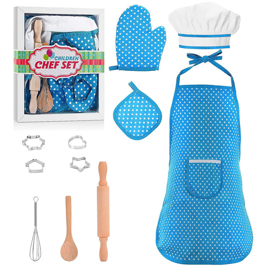 11-Piece Kids Baking Set with Apron & Chef Hat