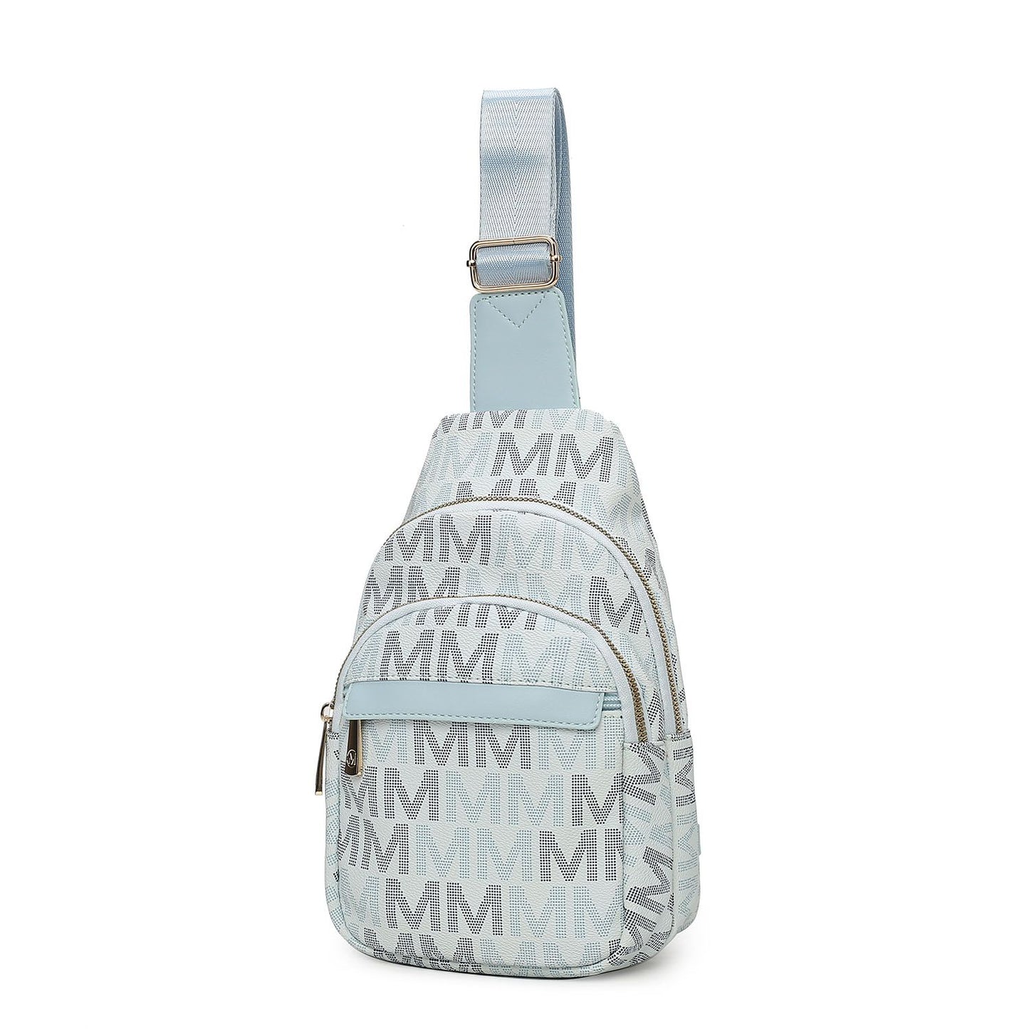 MKF Collection Helaena M Logo Printed Vegan Leather Women Sling Bag by Mia K