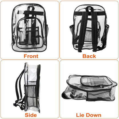 Clear Heavy-Duty Waterproof PVC Backpack with Reinforced Straps, 5.3 Gal