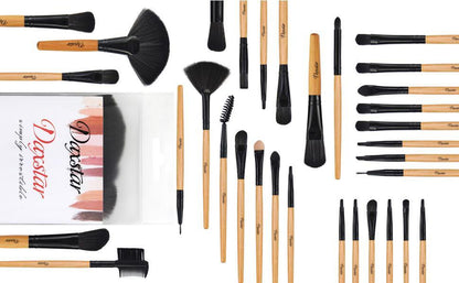 32-Piece Wood Color Makeup Brush Set – Professional