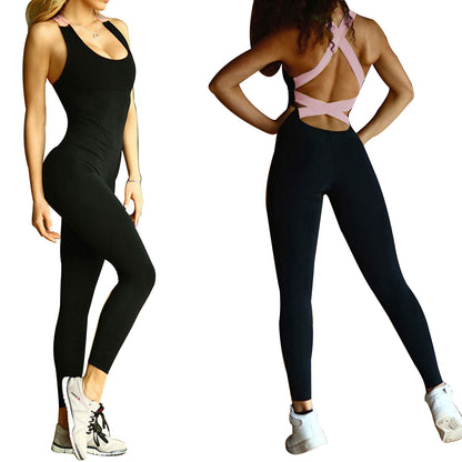 Women  Sports YOGA Workout Gym Fitness Jumpsuit