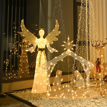 Holy 5.5ft Lighted Christmas Angel