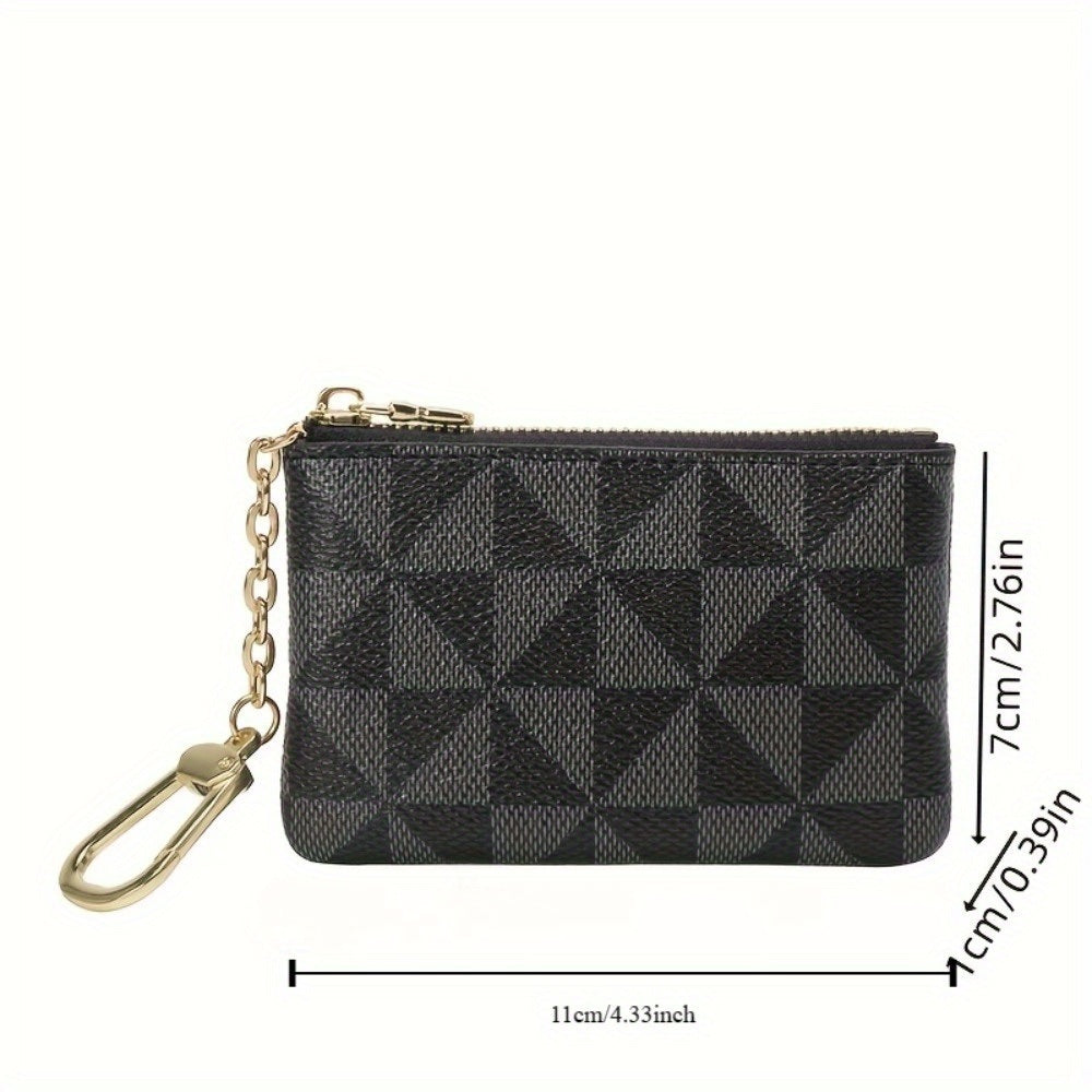 Leather Coin Purse for Women with KeyChain Small Zipper Change Purse coin Pouch Card Holder Wallet Clutch for Women & Men