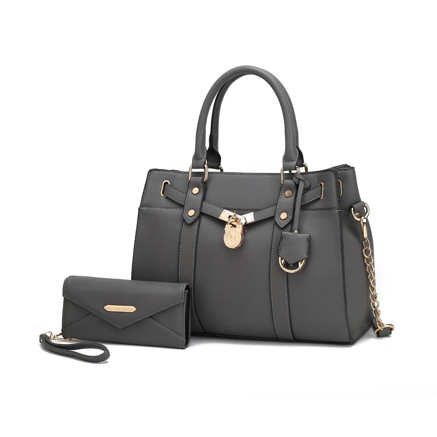 MKF Collection Christine Cognac Satchel Bag with Wallet