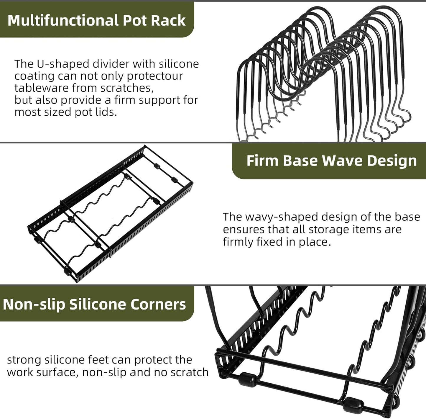 Expandable Pot & Pan Organizer Rack