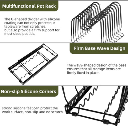 Expandable Pot & Pan Organizer Rack