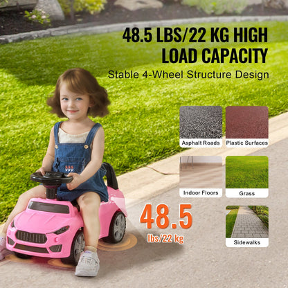 VEVOR Ride On Push Car for Toddlers Pink