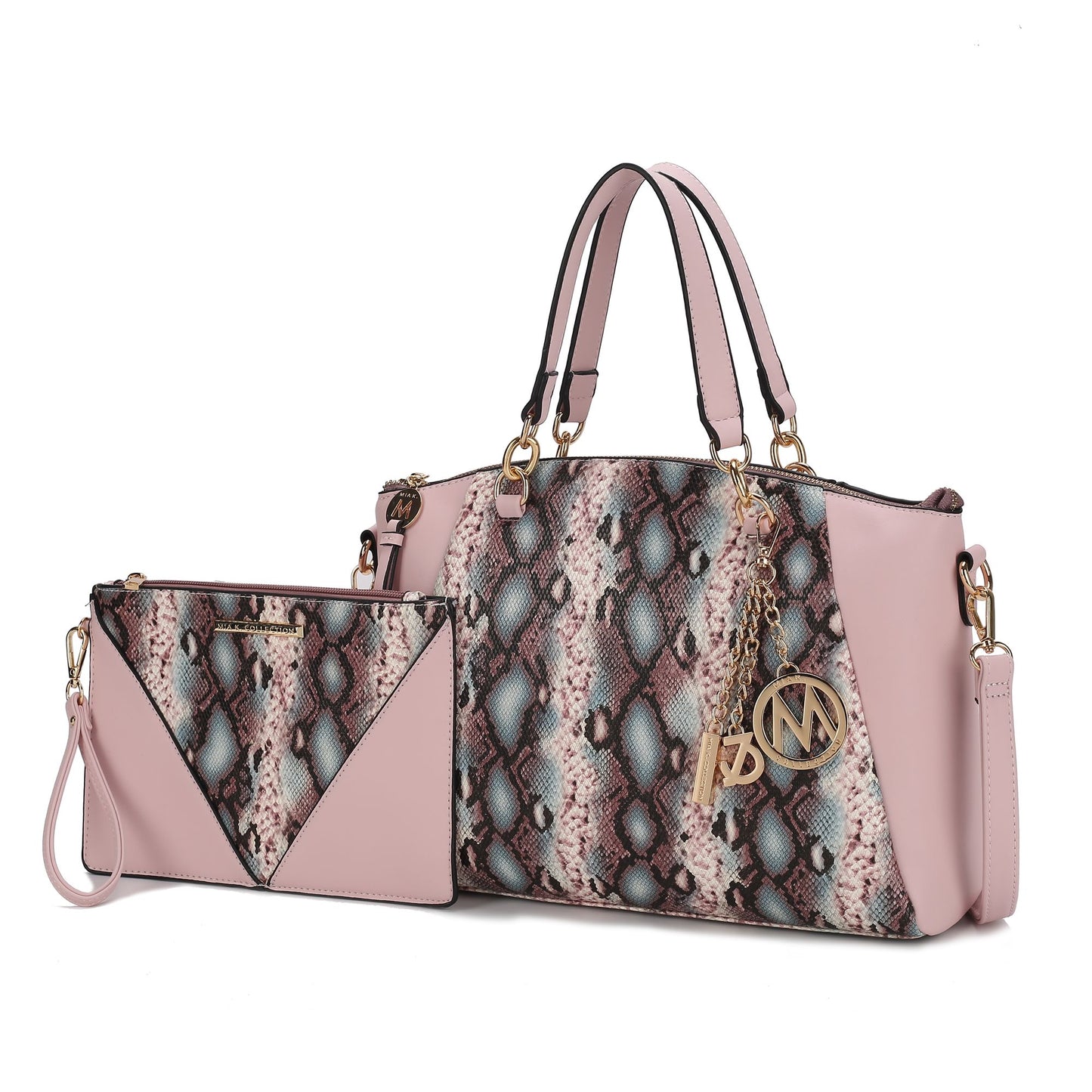 MKF Collection Addison Snake Embossed Tote Bag with Wristlet by Mia K