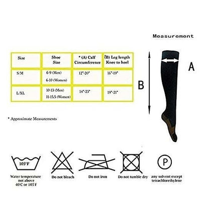 Copper Infused Compression Socks 6-Pack Lightweight