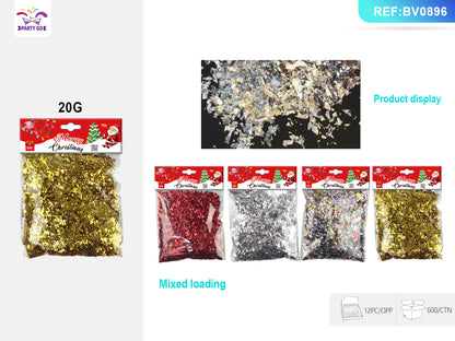 Christmas party essential: 20G mixed color glitter pack