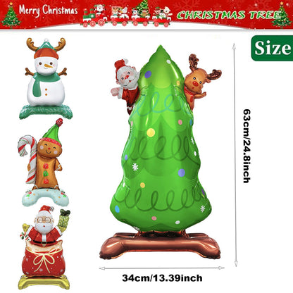 Christmas Aluminum Foil Balloons - Santa, Snowman & More