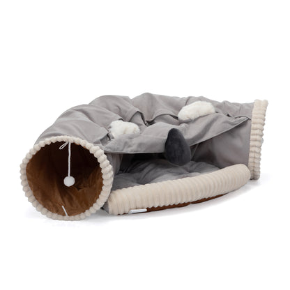 Collapsible Cat Tunnel Bed for Indoor Cats