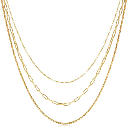 14K Gold Plated Dainty Choker Necklace – Snake, Cuban, Beaded