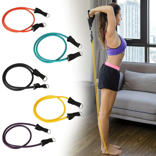 11 Pack Resistance Bands Set with Door Anchor - Adjustable Home Workout Kit