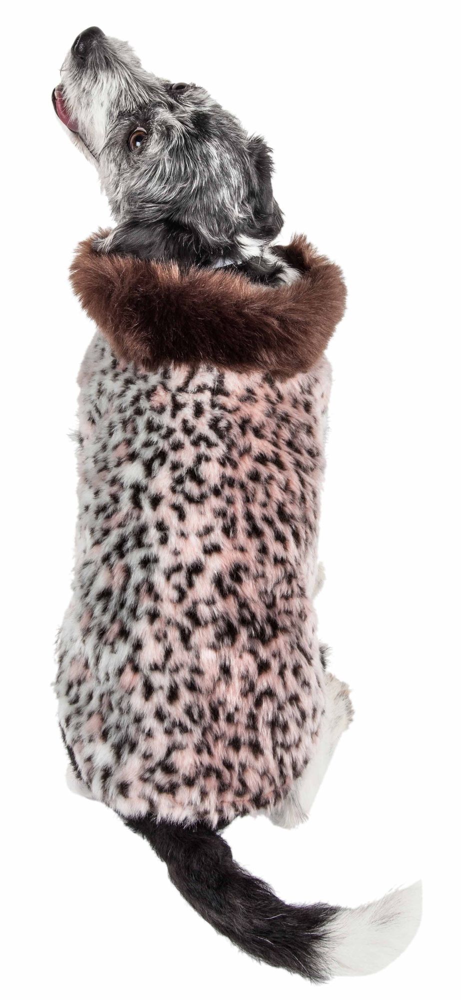 Pet Life Luxe 'Furracious' Cheetah Patterned Mink Dog Coat Jacket