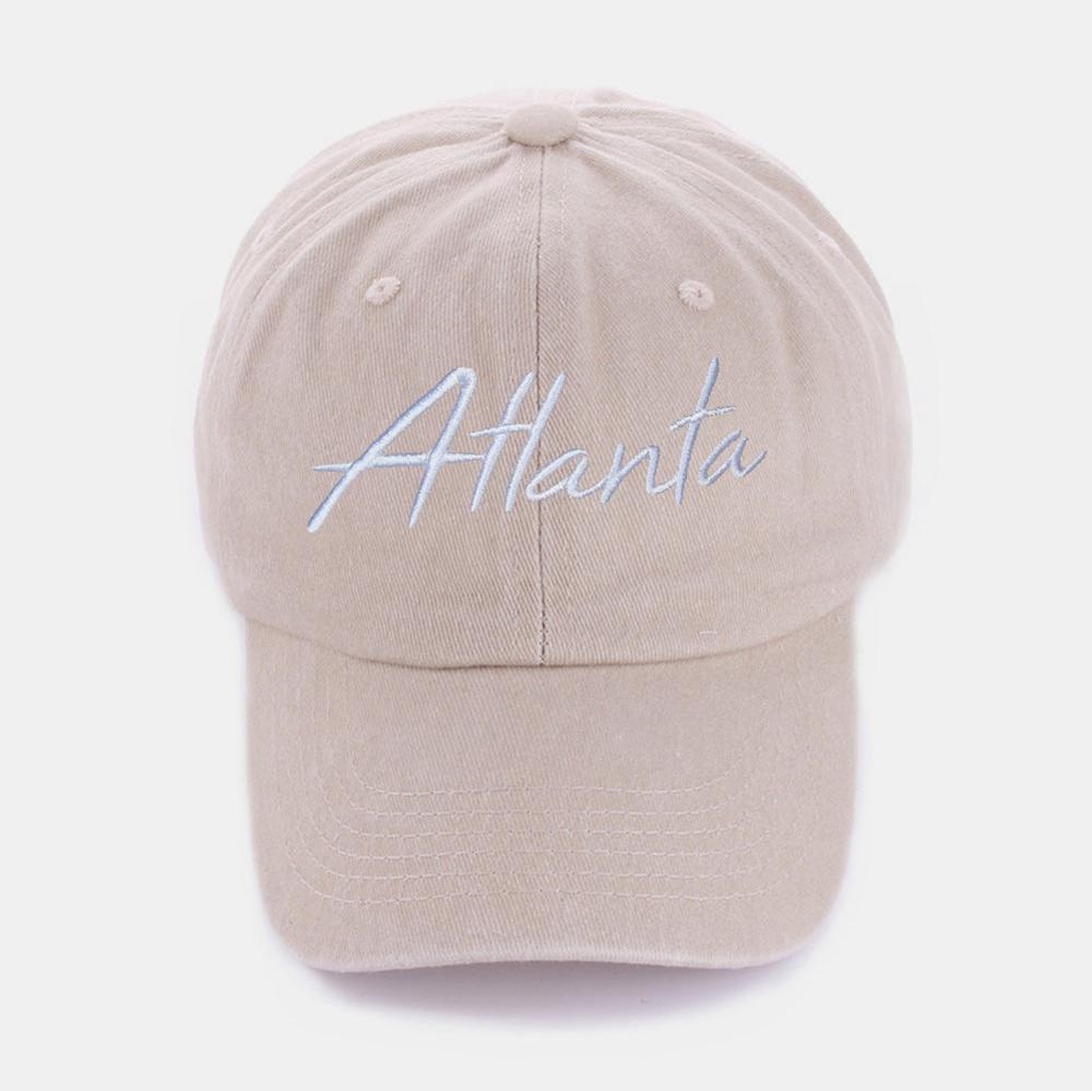 Zenana Washed ATLANTA Embroidered Baseball Cap